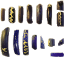 Fragmenten van Keltische Glazen Armbanden (La Tène glas), Late IJzertijd