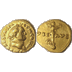 Romeinse Gouden Munt: een 'Aureus' uit 69-79 na Christus (keizer 'Vespasianus')